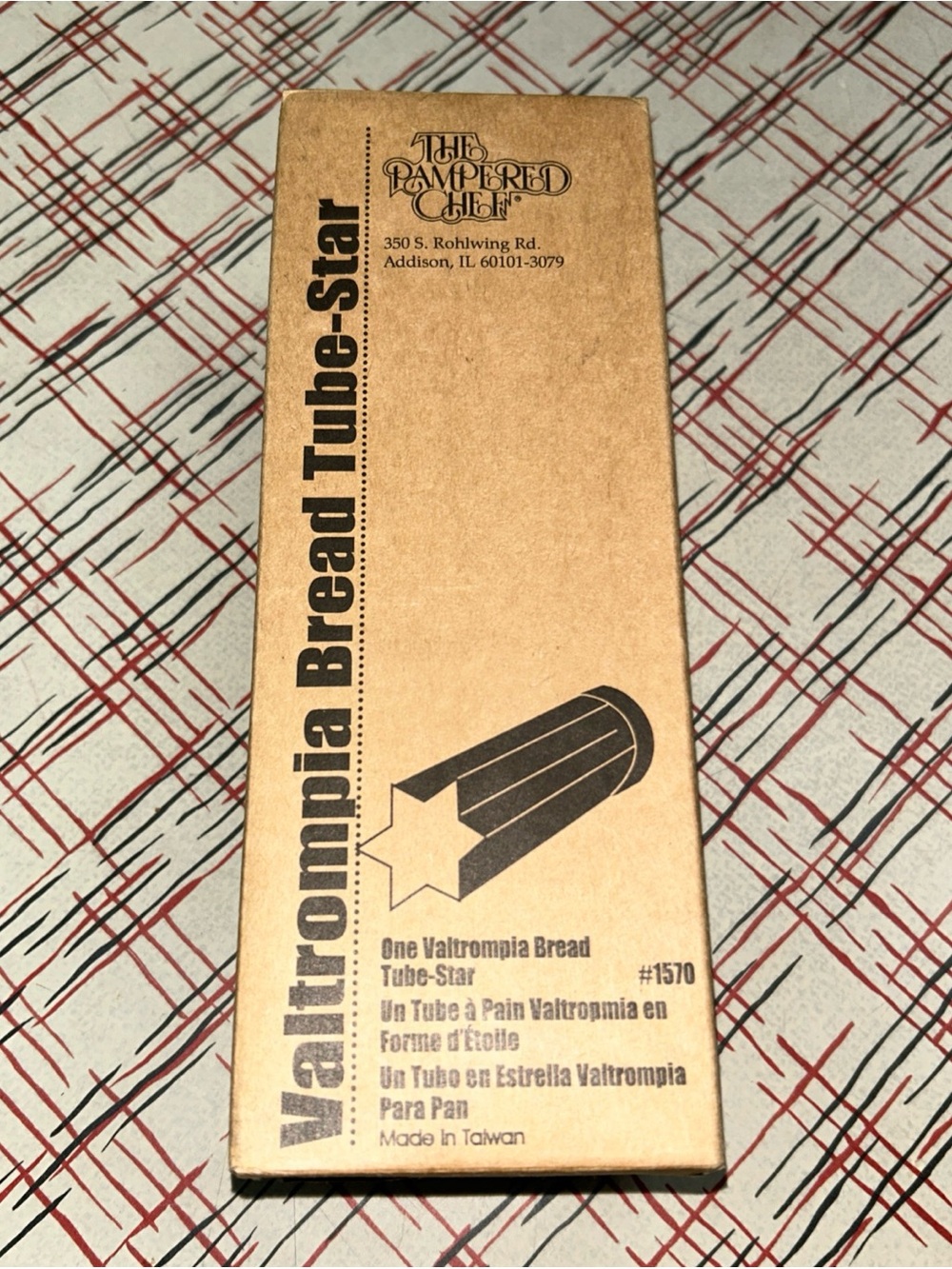 The Pampered Chef Valtrompia Star Shape Bread Tube #1570 Metal *New In Box*